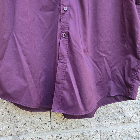 Men's MIX&NY purple, button-down casual dress shirt - Picture 9 of 16